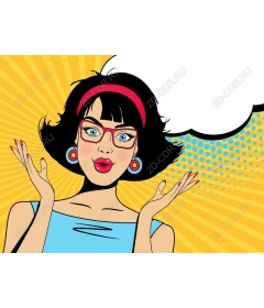 Pop art Woman Surprise