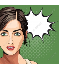 Pop art Woman with speech bubble
