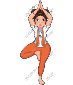  Bright tree pose in yoga