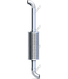 The exhaust muffler of a car