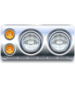 Dual chrome headlight