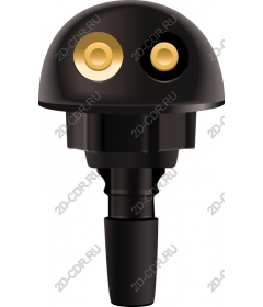  Black and gold connector