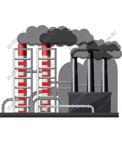 The flue pipe of an industrial plant