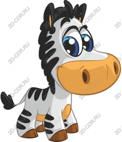  Cute cartoon Zebra