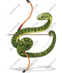  A snake with a bow
