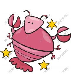 Playful pink crab