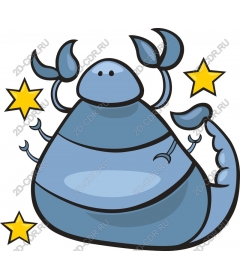 Whimsical blue Scorpio