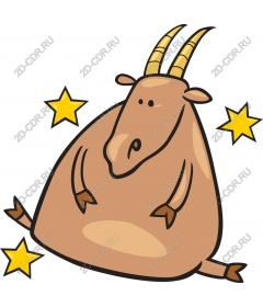 Fancy goat with a cheerful stars