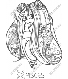 Whimsical fish with koi