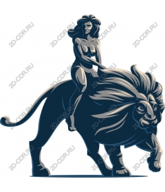 Majestic force: the Woman on a lion