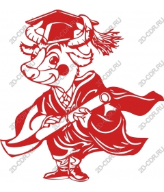 Funny cow-graduate