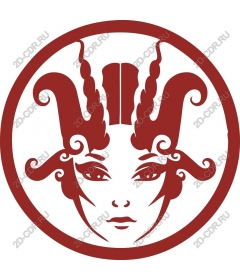 Mystical horned figure