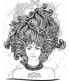 Elegant woman with curly hair