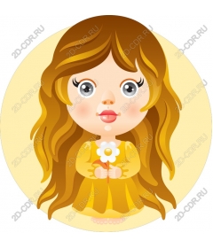 Golden-haired girl with a flower