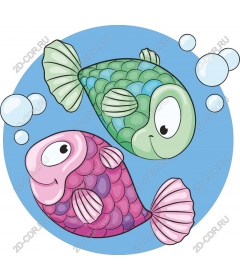 Whimsical playful fish