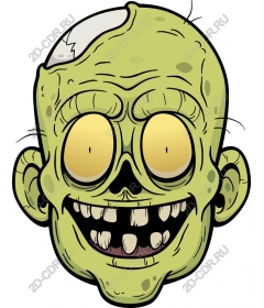 Funny Zombie Head
