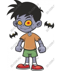 Playful zombie boy