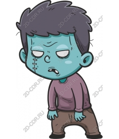Zombie cartoon character