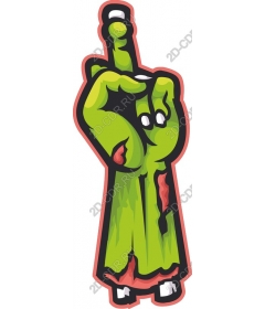  Zombie's middle finger