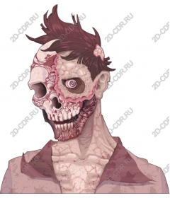  Creepy portrait of a zombie