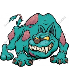  Cartoon Monster Dog