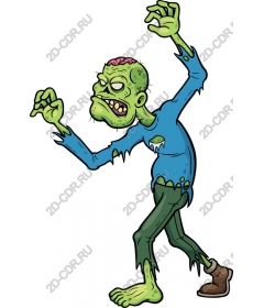  Bright cartoon zombie