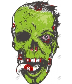  Horrible zombie head