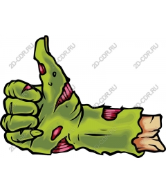 Zombie hand gives a thumbs up