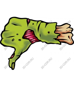 Zombie's hand gives a thumbs-up