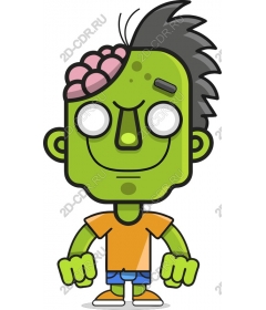 Zombie cartoon character