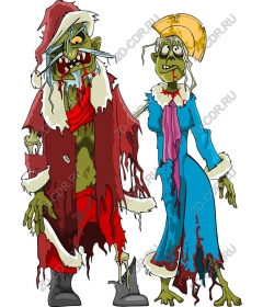 Zombie Santa and Mrs. Zombie