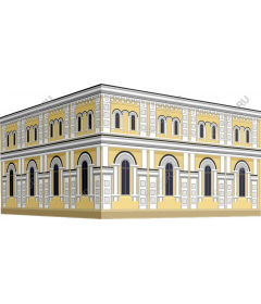 Classic architectural facade of the building