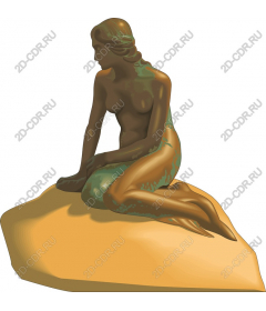  Charming mermaid statue