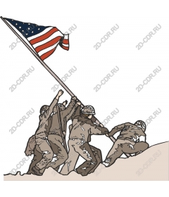 Raising the flag