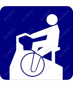 Cyclist icon-minimalistic for signage and campaigns