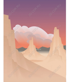Serene desert landscape