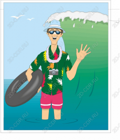  Cheerful beach lover