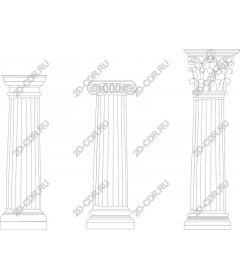 Classic architectural column set