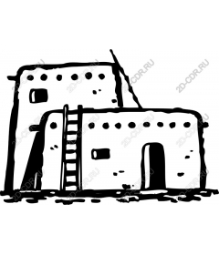 Rustic adobe house