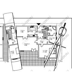  Architectural floor plan with precise drawing tools