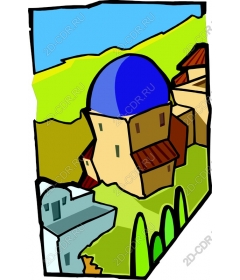 Domed building in rustic style