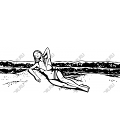 Beach Bliss: about a relaxing woman