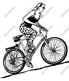  Stylish cyclist in leopard print leggings