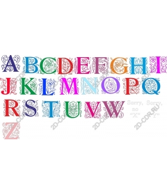  Изысканный цветочный алфавит (AZ)