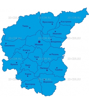 Центральный федеральный округ (карта)