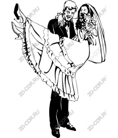 Happy wedding couple