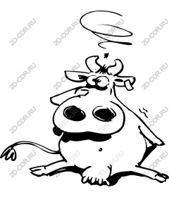  Playful cartoon cow