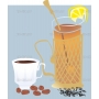 Векторный клипарт «Чай в стакане (1)»