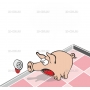 Векторный клипарт «Свинка (48)»