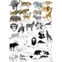 Векторный клипарт «Комплект животных (103)»